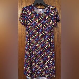 Lularoe Carly Swing Dress Size XXS Geometric Print
